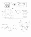 Air Cleaner Blower Housing Diagram and Parts List for 446877-0025-E1  Briggs and Stratton Engine